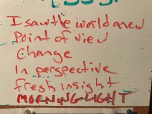 white board poem