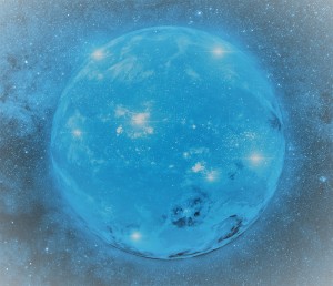 dwarf star in a star field